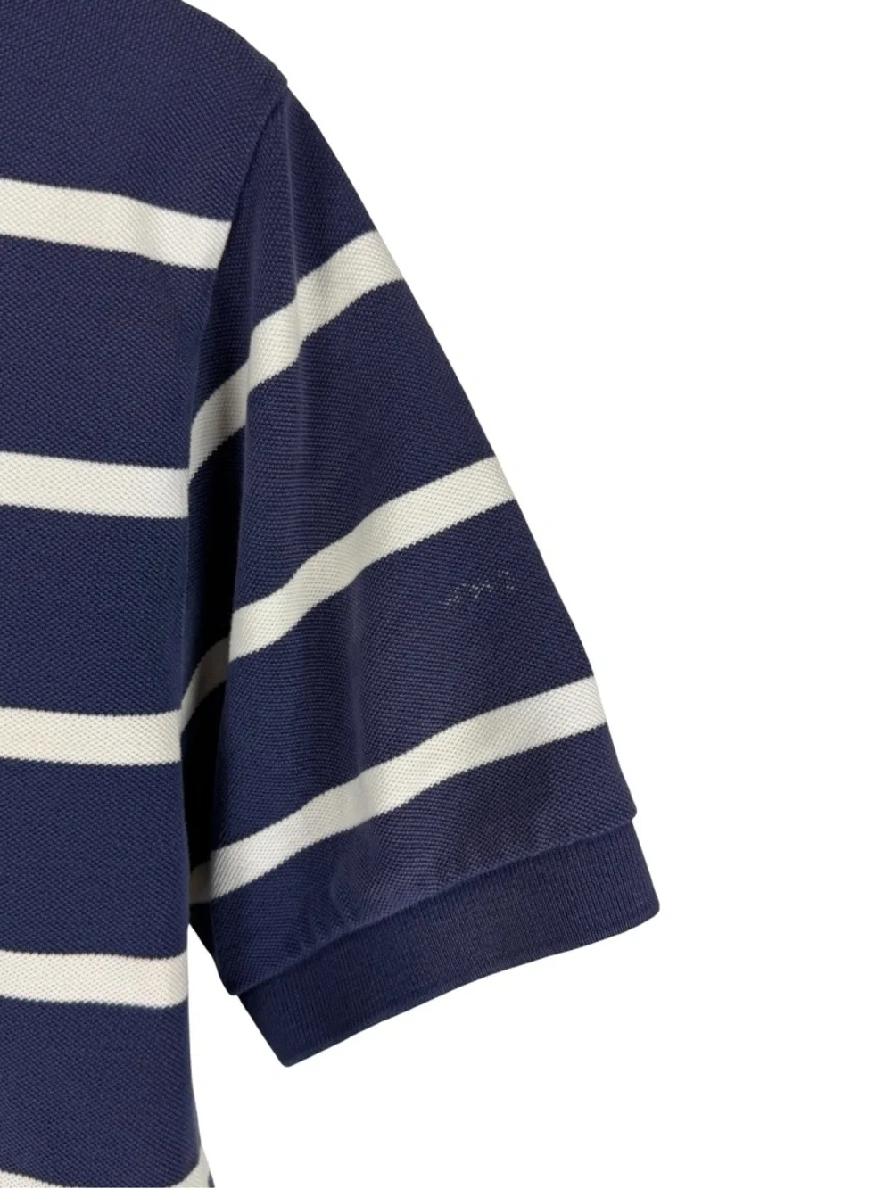 Vintage 2000s Polo Ralph Lauren Small Pony Blue Striped Polo Shirt Size M